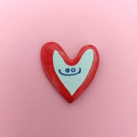 Herz Magnet Keramik Kühlschrankmagnet Fridgemagnet Valentinstag Geschenk von ulschkefisk