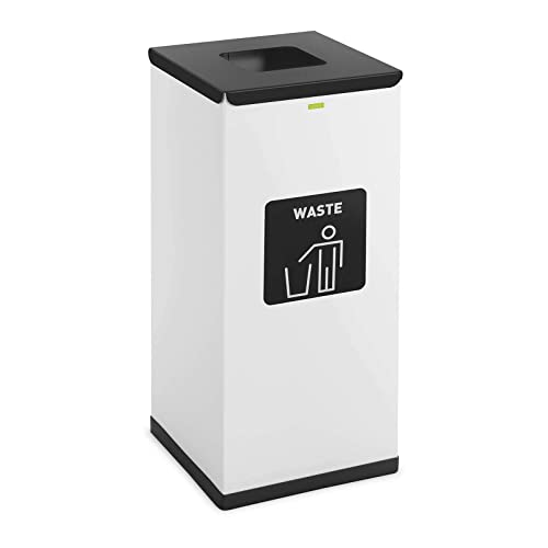 ulsonix ULX-GB3 N Abfalleimer 60 L weiß Restmüll-Label Abfalltonne Mülltonne Mülleimer von ulsonix