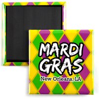 25Er Pack - Mardi Gras New Orleans, La Souvenir Magnet 2 Zoll Quadrat von umakebuttons