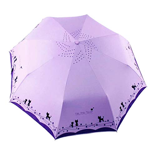 umbresen Winddichter kompakter Reise-Regenschirm, faltbar, niedlicher Katzen-Regenschirm, automatisches Öffnen, Schließen, Regen und Sonne, leicht, tragbar, mit Abdeckung, für Kinder, Damen, Herren umbresen Winddichter kompakter Reise-Regenschirm, faltbar, niedlicher Katzen-Regenschirm, automatisches Öffnen, Schließen, Regen und Sonne, leicht, tragbar, mit Abdeckung, für Kinder, Damen, Herren von umbresen