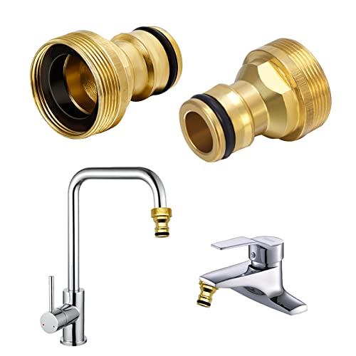 umorismo 2 Stück Universal-Wasserhahnanschluss für Mischbatterie,Schlauchadapter Wasserhahn Adapter Schlauchkupplung Schnellkupplung Gartenschlauch Wasserhahn Adapters Anschluss von umorismo