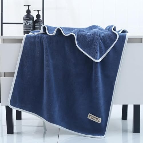 umsl 70x140cm Bambus Holzkohle Korallen Samt Faser Badetuch Erwachsene Schnell trocknend Weich Saugfähig Einfarbig Haushalt Badezimmer Handtuch von umsl