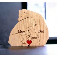 Hausdekoration Personalisiert | Bären Familie Dekoration Home Decor Geschenk Für Eltern & Kinder Handmade Gift von umtatashop