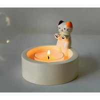 Süßer Kerzenhalter | Katze Am Feuer Kerzenhalterung Kerzen Dekoration Heim Deko Süße Heimdekoration Licht Und Wärme Für Die Seele von umtatashop
