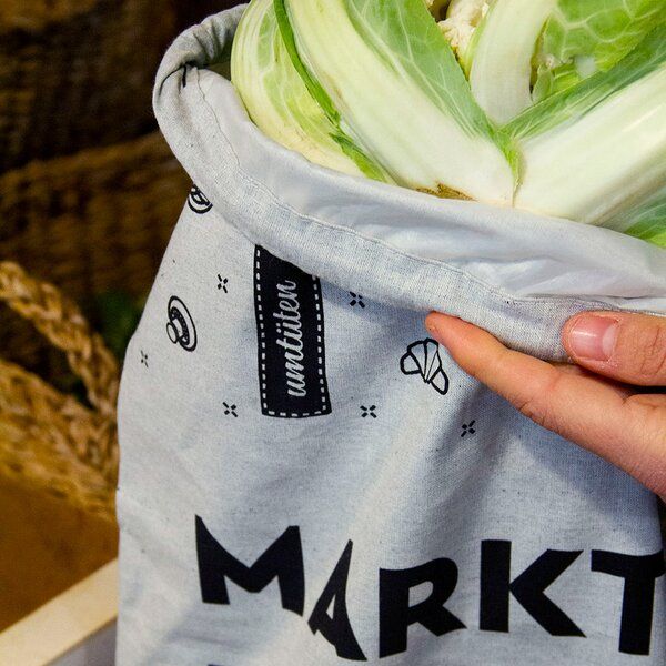 umtüten Markt-Tüüt aus Recyling Bio Baumwolle / plastikfrei / made in Germany von umtüten