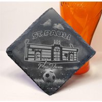 St.pauli Schieferuntersetzer Mit Lasergravur Stadion Und Slogan Mein Verein von unArtdesignSkyline