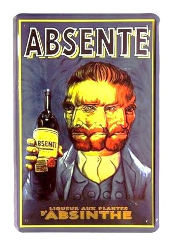 Blechschild 20x30 cm Absente Absynthe Absinth Vincent van Gogh Alkohol Bar Kneipe Metall Schild von unbekannt
