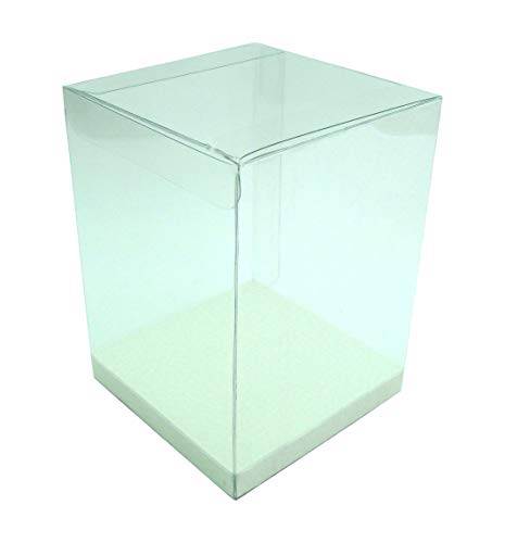 Geschenk-Box durchsichtig, transparent, 20er - Set Geschenk-Schachtel Verpackung mit Einlegeboden, für Hochzeiten Gastgeschenke, Weihnachtsgeschenke, Produktverpackungen (80 x 80 x 110 mm) von unbekannt