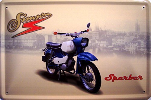 Simson Sperber Motorrad DDR Blechschild Schild Blech Metall Metal Tin Sign 20 x 30 cm von unbekannt