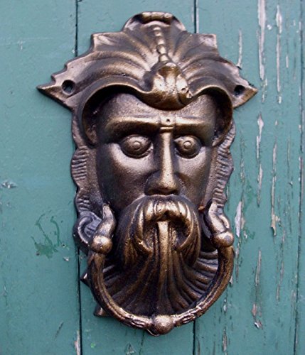 TÜRKLOPFER GREENMAN ANTIK STIL GUSSEISEN GRÜNER MANN GARTEN LANDHAUSSTIL NEU DR-531 von unbekannt