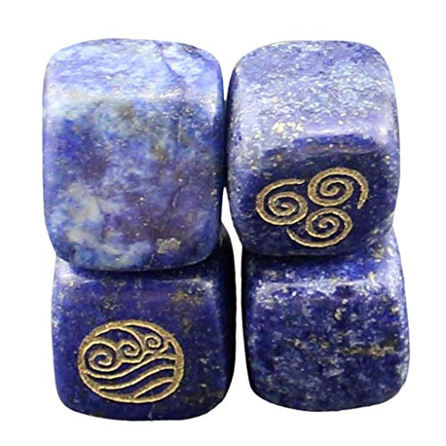 Unbekannt 4 Steine Naturkristall poliert glatt mit Runen graviert Feuer Wasser Wind Erde Home Decor für Home AOD blau Unbekannt 4 Steine Naturkristall poliert glatt mit Runen graviert Feuer Wasser Wind Erde Home Decor für Home AOD blau von unbekannt
