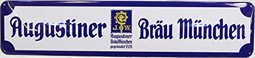 unbekannt Augustiner Bräu München Bier Blechschild 46 x 10 cm NEU von unbekannt