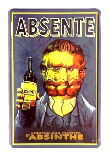 unbekannt Blechschild 20x30 cm Absente Absynthe Absinth Vincent Van Gogh Alkohol Bar Kneipe Metall Schild von unbekannt