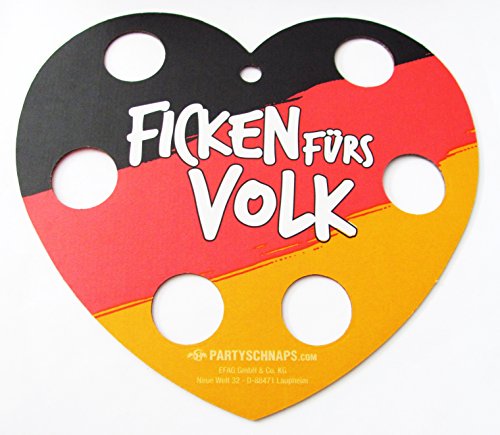 unbekannt Ficken Likör - Ficken fürs Volk - Tablett für 6 Shoter aus Pappe 25 x 22 cm von unbekannt