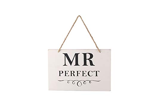 unbekannt Schild mit Schriftzug Mr Perfect aus Holz in Weiss Shabby Chic von unbekannt