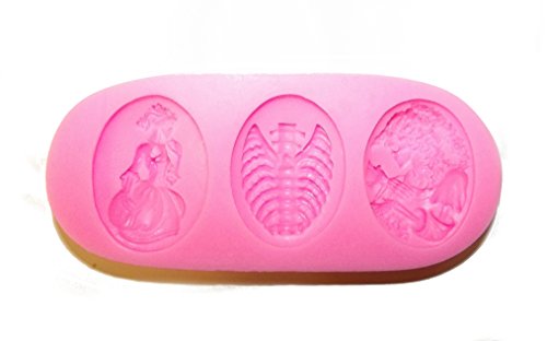 Silikonform für Skull und Gothic Kameen von unbrand