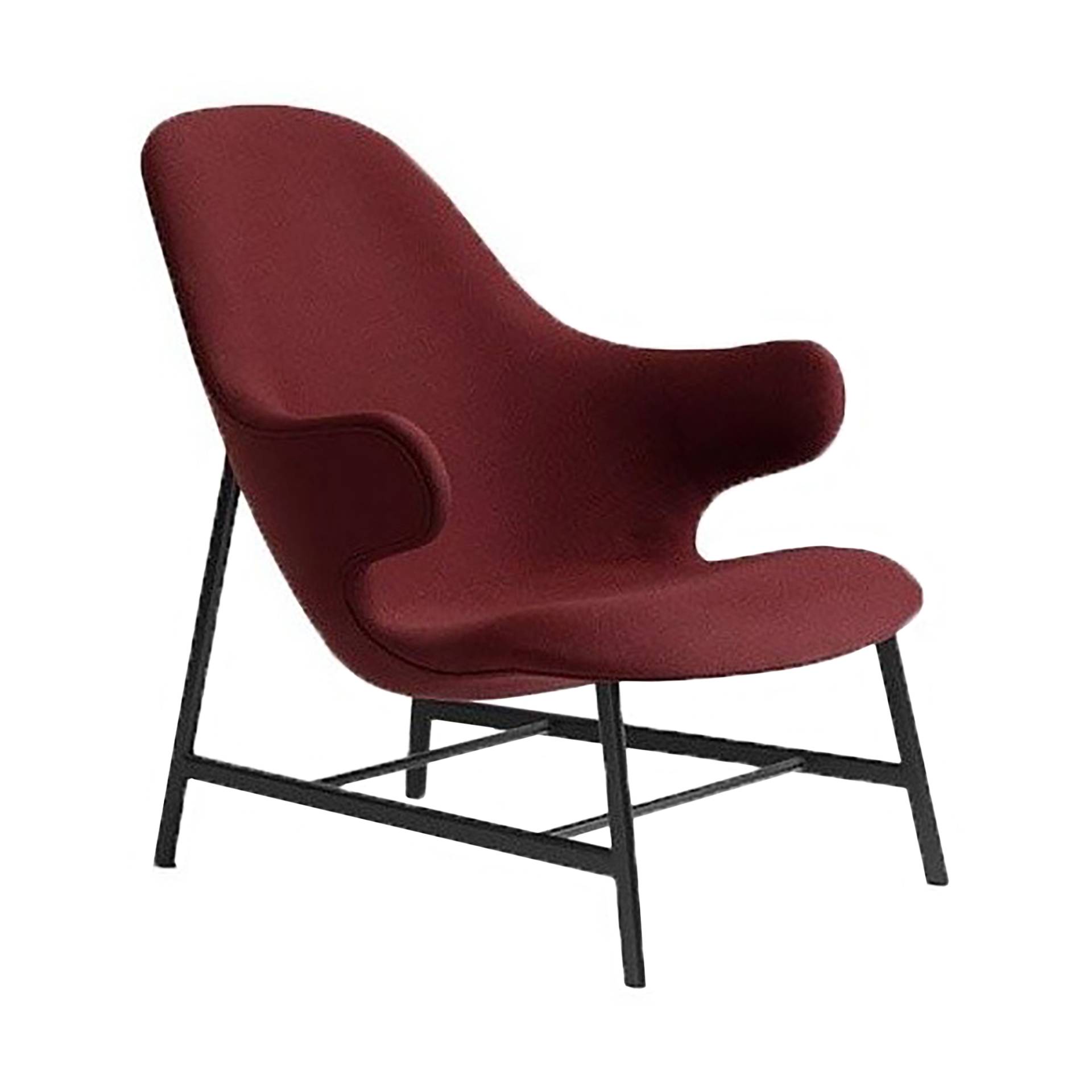 &Tradition - Catch JH13 Lounge Sessel - rot/Stoff Steelcut 2 655/BxHxT 82x86x92cm/Gestell schwarz pulverbeschichtet von &Tradition