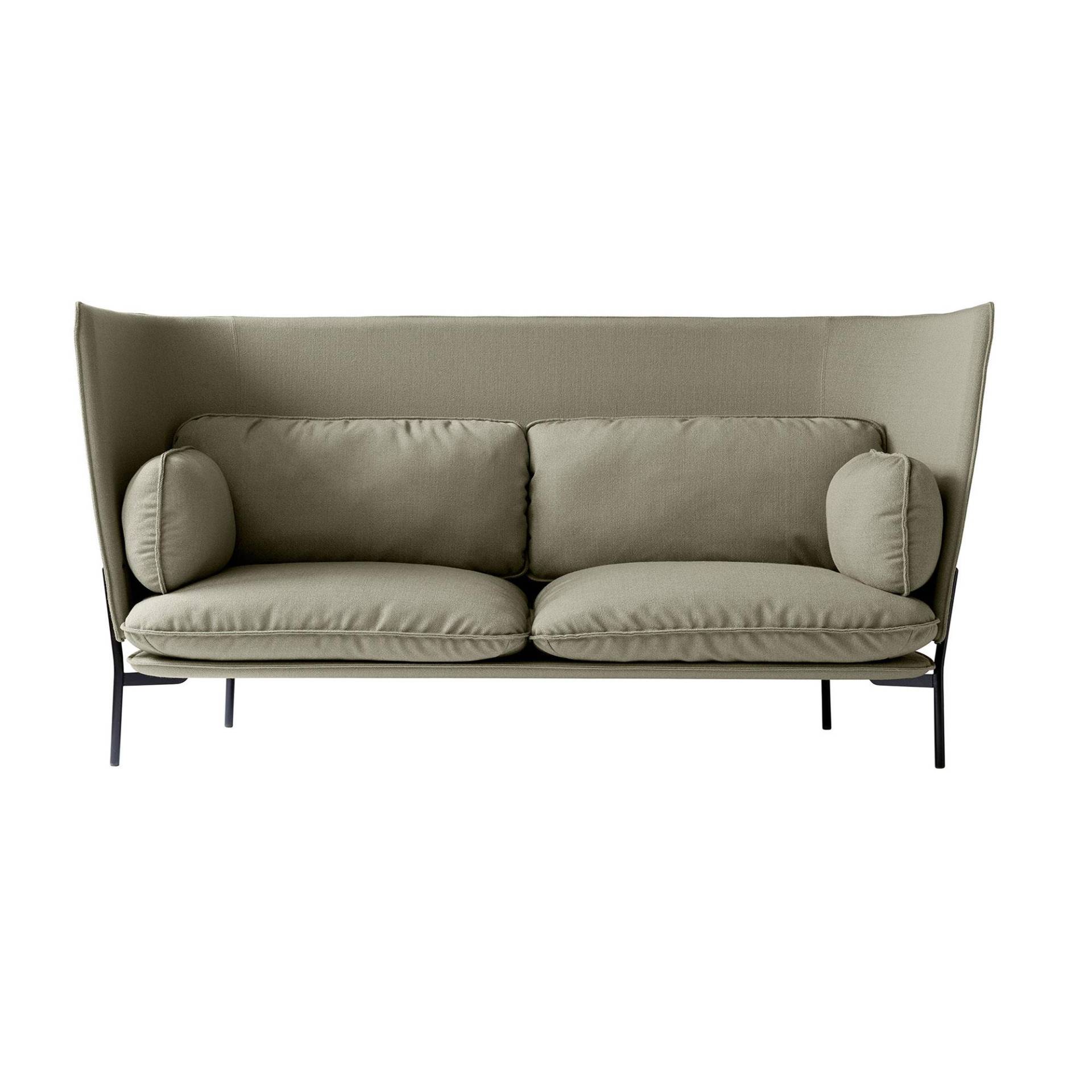 &Tradition - Cloud LN7 Sofa mit hohem Rücken - beige/Kvadrat Fiord 951/BxHxT 232x115x90cm/Füße schwarz von &Tradition