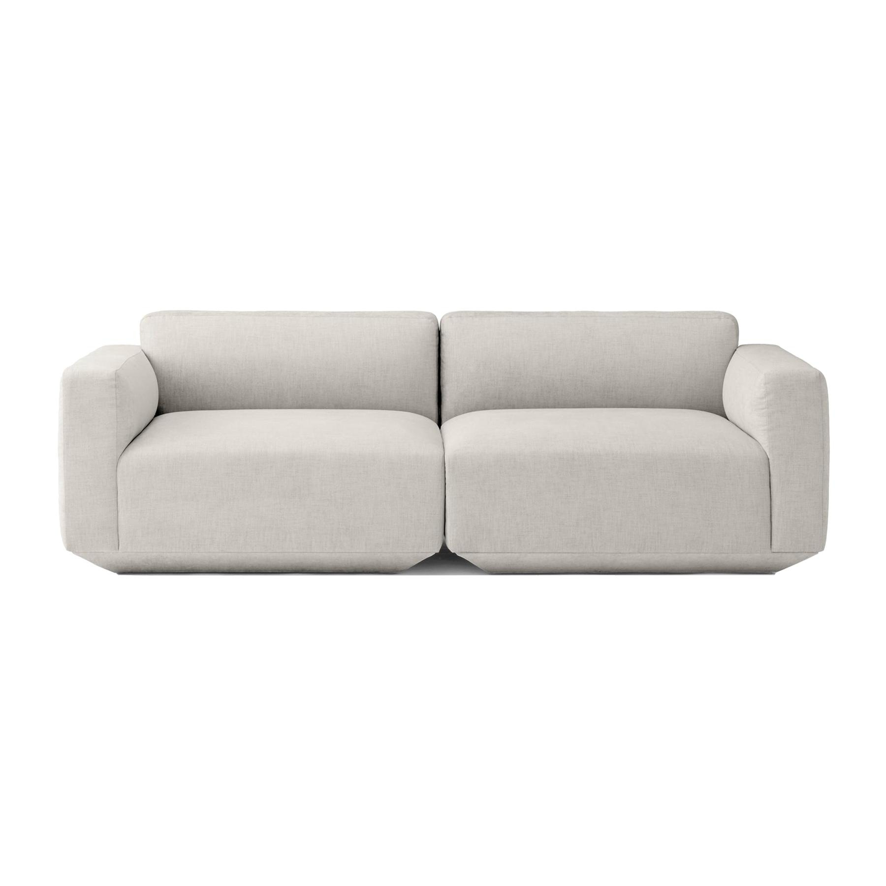 &Tradition - Develius 2-Sitzer Sofa 220x70x89cm - hellgrau/Stoff Maple 112/BxHxT 220x70x89cm/mit Filzgleitern von &Tradition