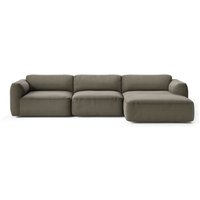 &Tradition - Develius Mellow Eck-Sofa, Konfiguration F, warm grey (Barnum 08) von &Tradition