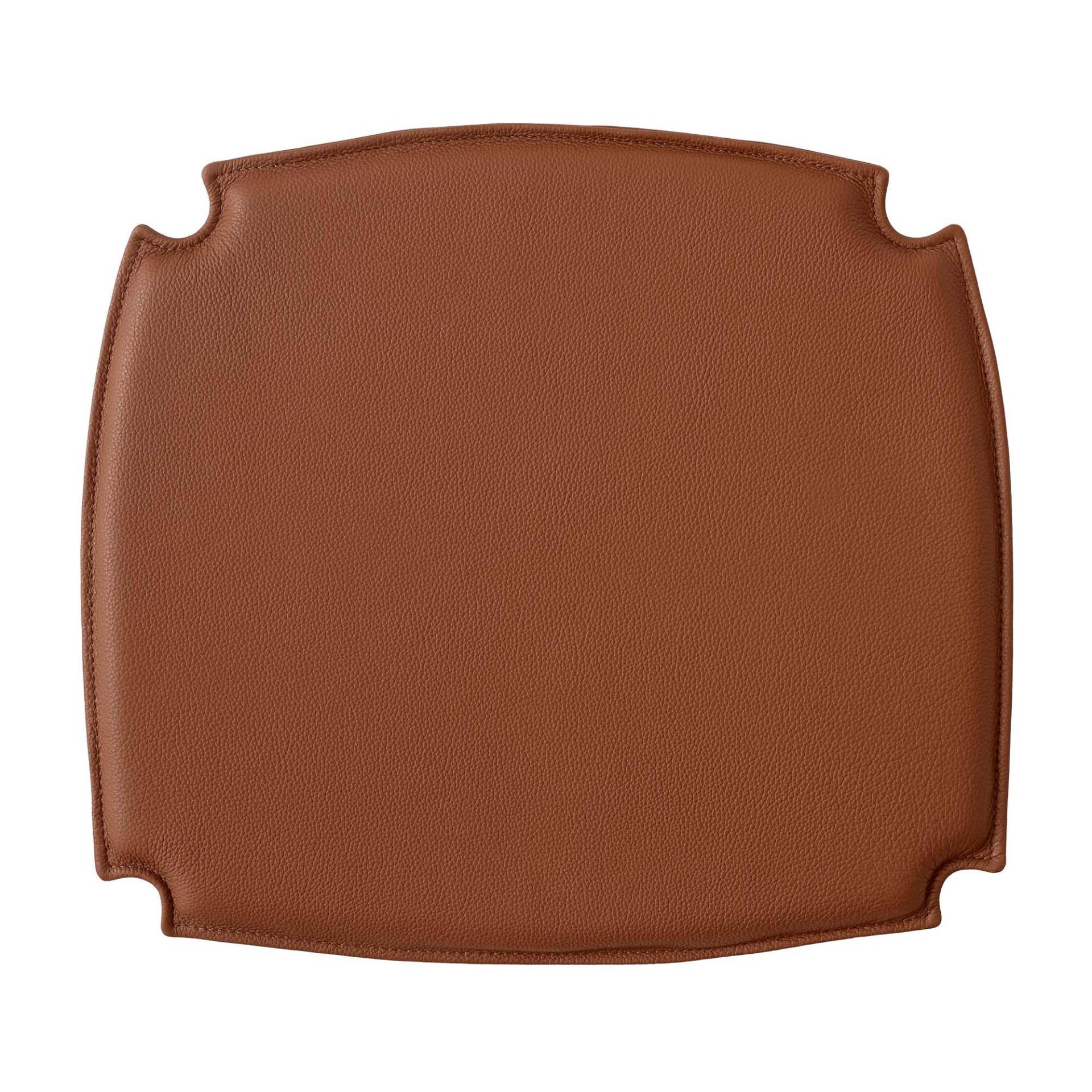 &Tradition - Drawn HM3 Sitzauflage Leder - cognac/Leder Prescott/BxTxH 46x41x2cm von &Tradition