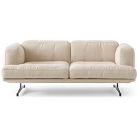 &Tradition - Inland Sofa AV22, 2-Sitzer, Gestell warm black / beige (Clay 011) von &Tradition