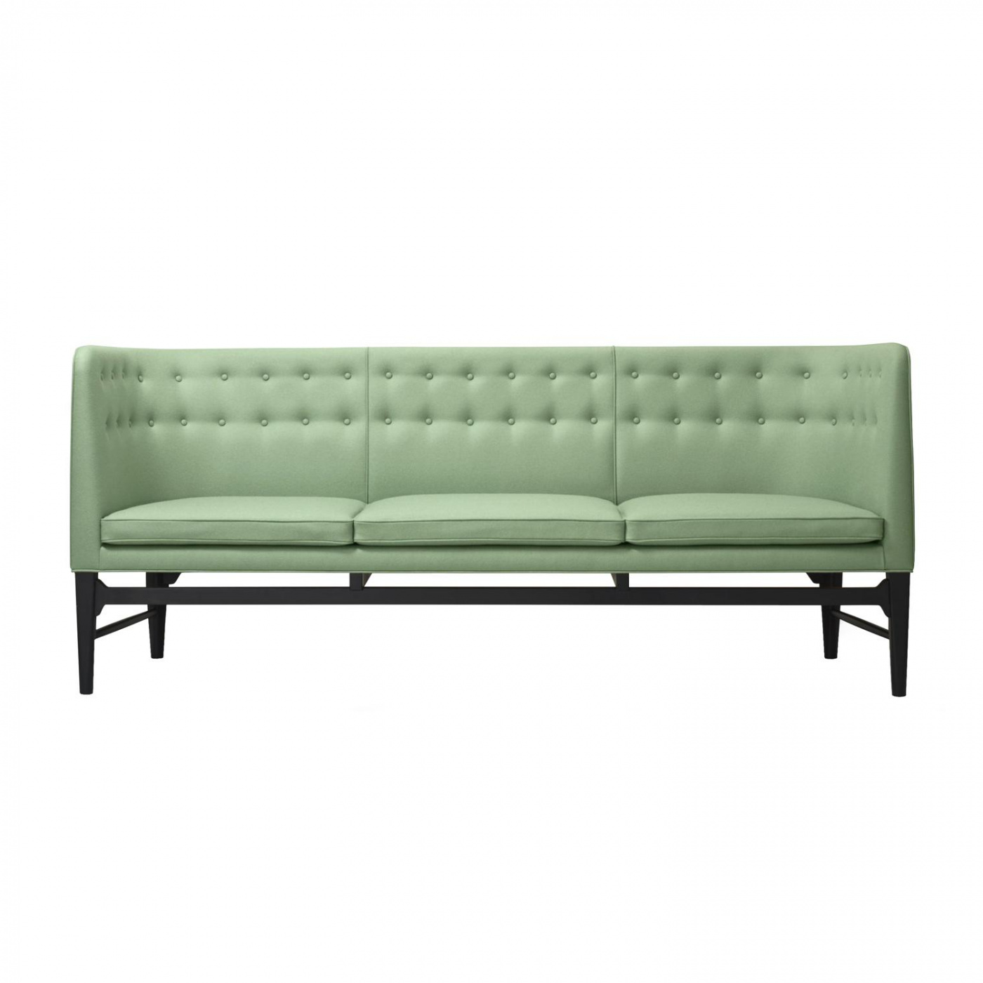 &Tradition - Mayor AJ5 3-Sitzer Sofa Gestell Eiche - grün (856)/Divina 3/BxHxT 200x82x62cm/Gestell Eiche weiß geölt von &Tradition