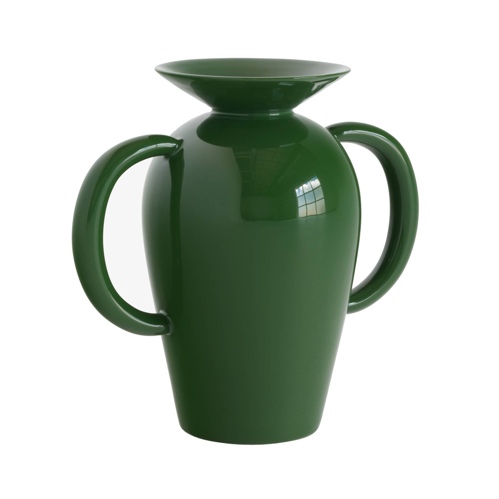 &Tradition - Momento JH41 Vase - smaragd/glasiert/BxHxT 32x30x18cm von &Tradition