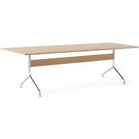 &Tradition - Pavilion Dining Esstisch AV24, 250 x 110 cm, Eiche klar lackiert / Gestell chrom von &Tradition