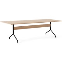 &Tradition - Pavilion Dining Esstisch AV24, 250 x 110 cm, Eiche klar lackiert / Gestell schwarz von &Tradition