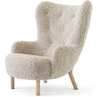 &Tradition - Petra Lounge Chair VB3, High Back, Eiche geölt / Schafsfell Moonlight von &Tradition