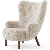 &Tradition - Petra Lounge Chair VB3, High Back, Walnuss geölt / Schafsfell Moonlight von &Tradition