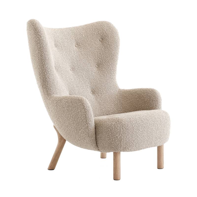 &Tradition - Petra VB3 Lounge Chair Gestell Eiche - beige/Karakorum 003/BxHxT 80x99x91cm/Eiche geölt von &Tradition