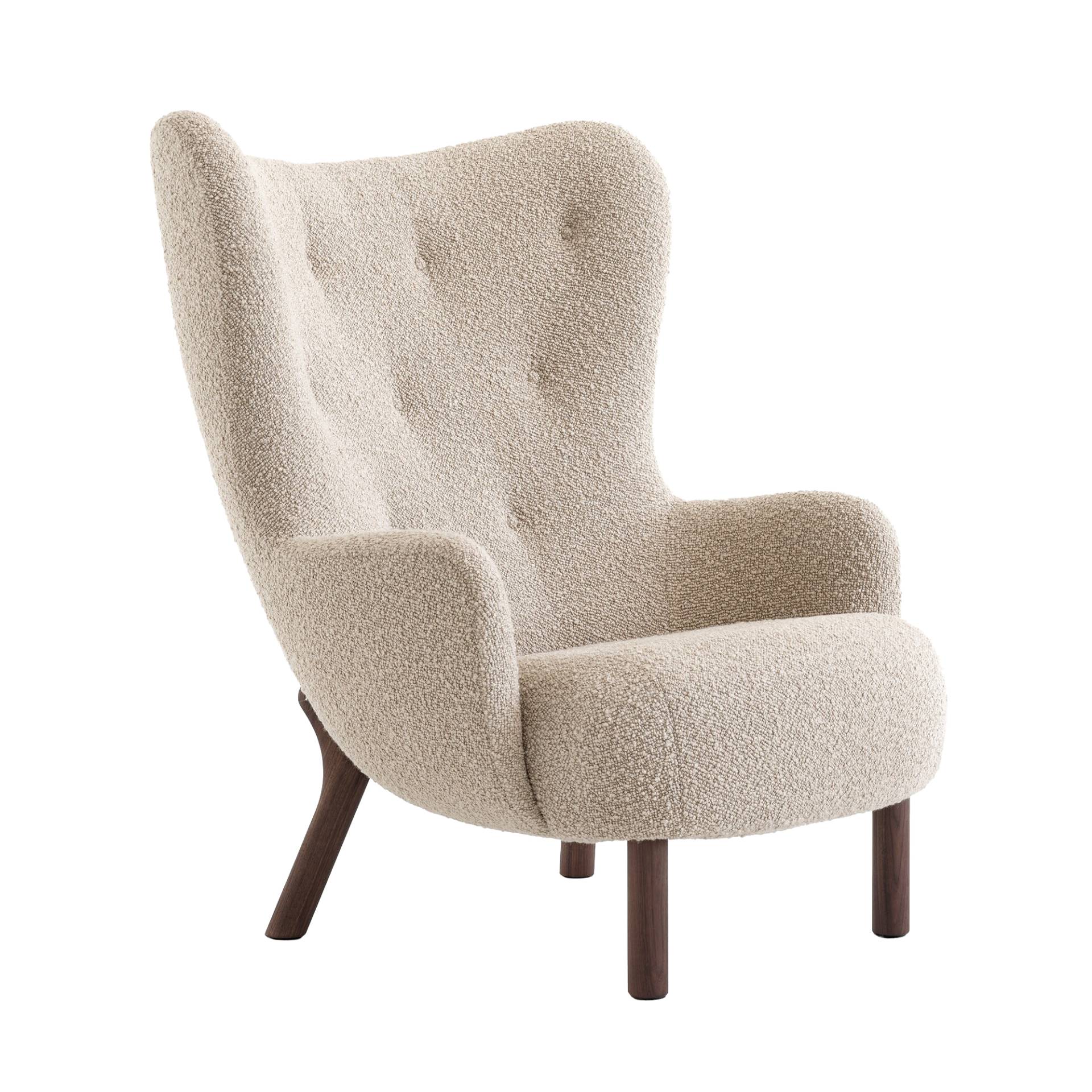 &Tradition - Petra VB3 Lounge Chair Gestell Walnuss - beige/Karakorum 003/BxHxT 80x99x91cm/Walnuss geölt von &Tradition