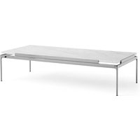 &Tradition - Sett Coffee Table LN12, Bianco Carrara / Chrom dunkel von &Tradition