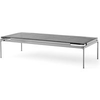 &Tradition - Sett Coffee Table LN12, Gussglas geräuchert / Chrom dunkel von &Tradition