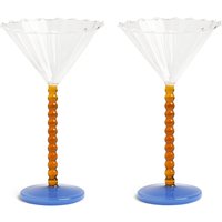 &klevering - Coupe Perle Cocktailglas, caramel (2er-Set) von &klevering