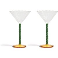 &klevering - Coupe Perle Cocktailglas, grün (2er-Set) von &klevering