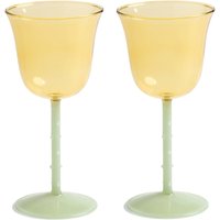 &klevering - Dot Weinglas 180 ml, gelb (2er-Set) von &klevering