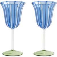 &klevering - Eve Weinglas 180 ml, blau (2er-Set) von &klevering