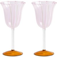 &klevering - Eve Weinglas 180 ml, pink (2er-Set) von &klevering