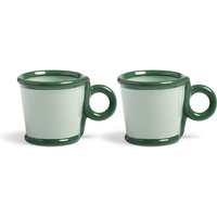 &klevering - Loop Becher mit Henkel 100 ml, grün (2er-Set) von &klevering