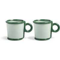 &klevering - Loop Becher mit Henkel 300 ml, grün (2er-Set) von &klevering