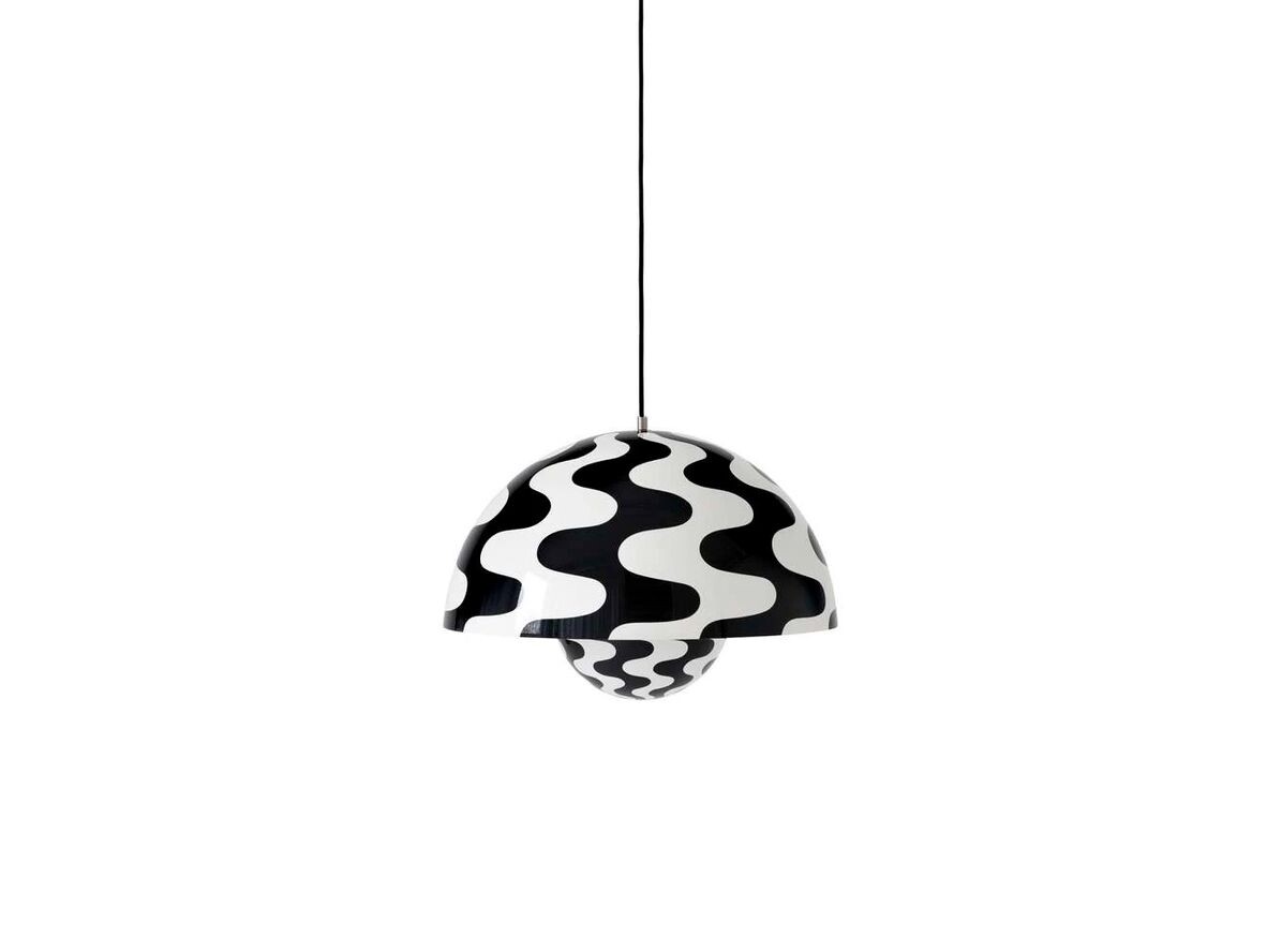 &Tradition - Big Flowerpot VP2 Pendelleuchte Black/White von &Tradition