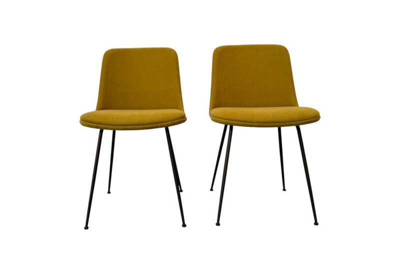 &tradition Essgruppe 2er-Set Stuhl Rely Stoff Tube Base Hot Madison 528 Gelb von &tradition