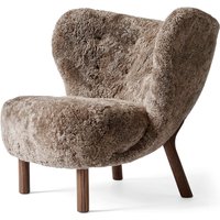 &Tradition - Little Petra VB1 Lounge Chair, Walnuss / Schaffell Sahara von &Tradition