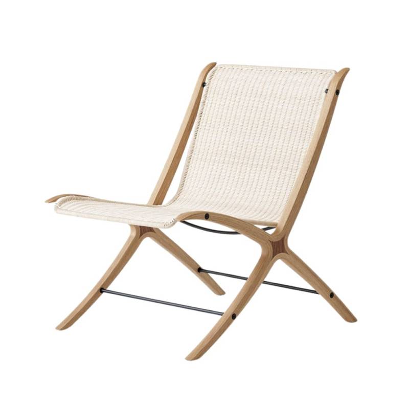 &tradition - X HM10 - dänischer Loungesessel aus Eichenholz und Rattan von &tradition