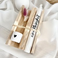 Geschenkset | Kerze & Kerzenhalter Geschenkbox Kerzenverpackung von undGlueck
