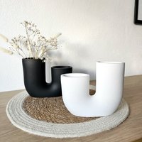 Vase | Für Trockenblumen Skandi U-Form Mit Rillen von undGlueck