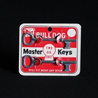 Vintage Bull Dog Master Keys Auf Original Karte - E.h. Tate Co. Die Cast Skeletttasten 2Er Paket Nos Türen Und Schlösser von undoneeclectic